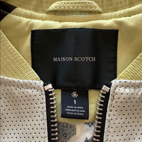 Maison Scotch Bomber Perforated Leather Jacket - Picture 7 of 8